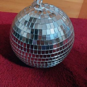 Mirror disco ball home party.